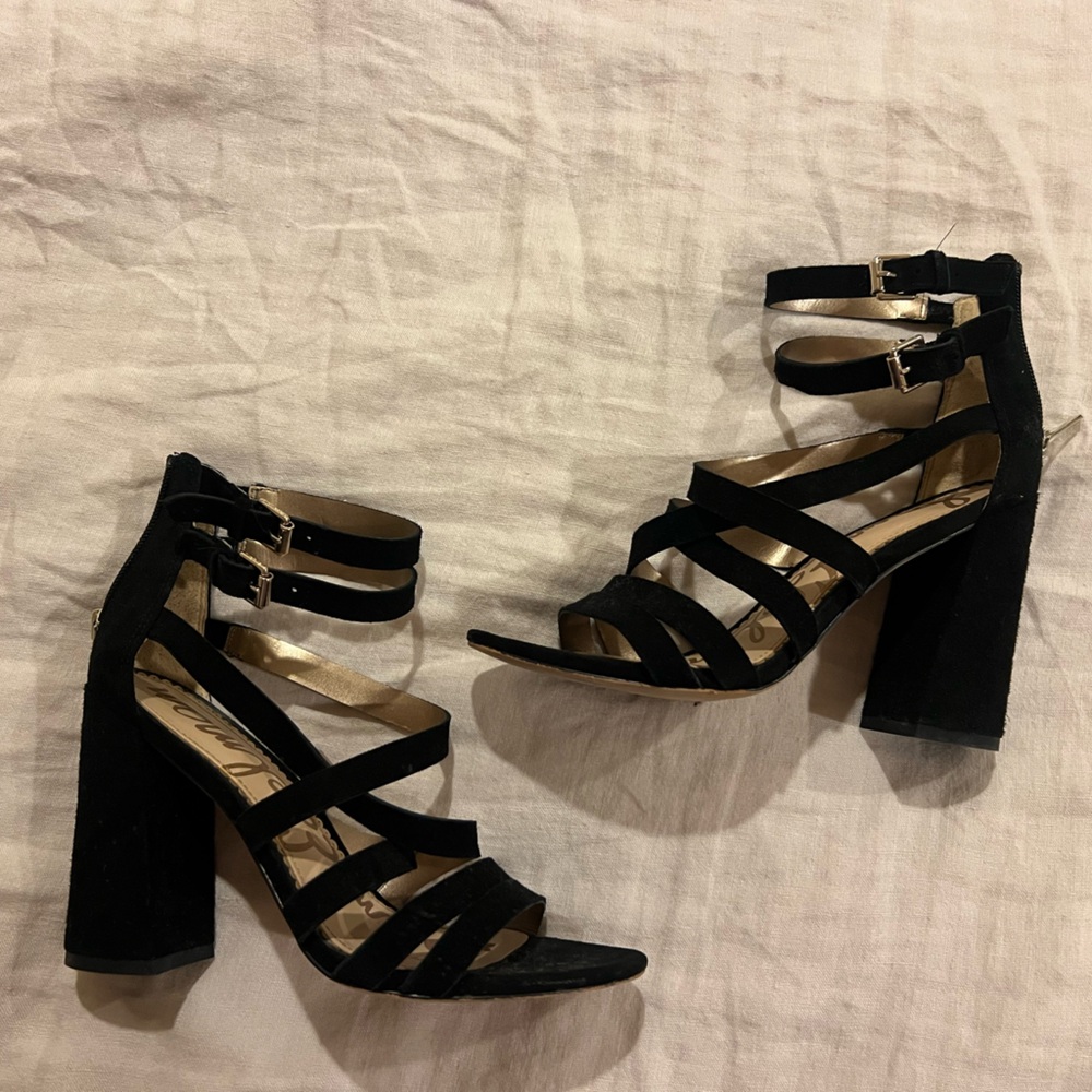 Elegant Black Strappy Heels